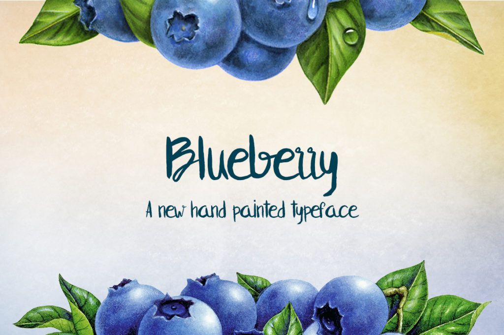 Blueberry: A Delicate Hand-Painted Script Font for Makers