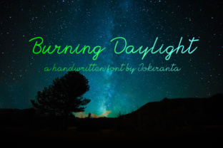 Burning Daylight: A Script Handwritten Font for Editorial Design