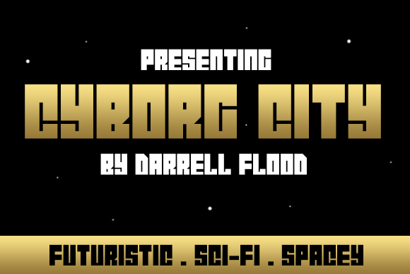 Cyborg City Font: The Ultimate Display Typeface for Sci-Fi Branding