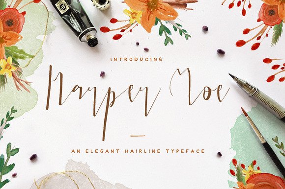 Harper Moe: A Feminine Script Font for Editorial Design
