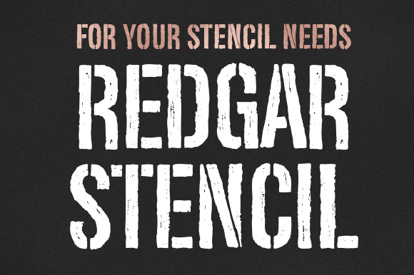 Redgar Stencil Font Review: A Weathered Display Choice