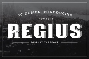 Regius: A Retro Display Font for Packaging and Branding