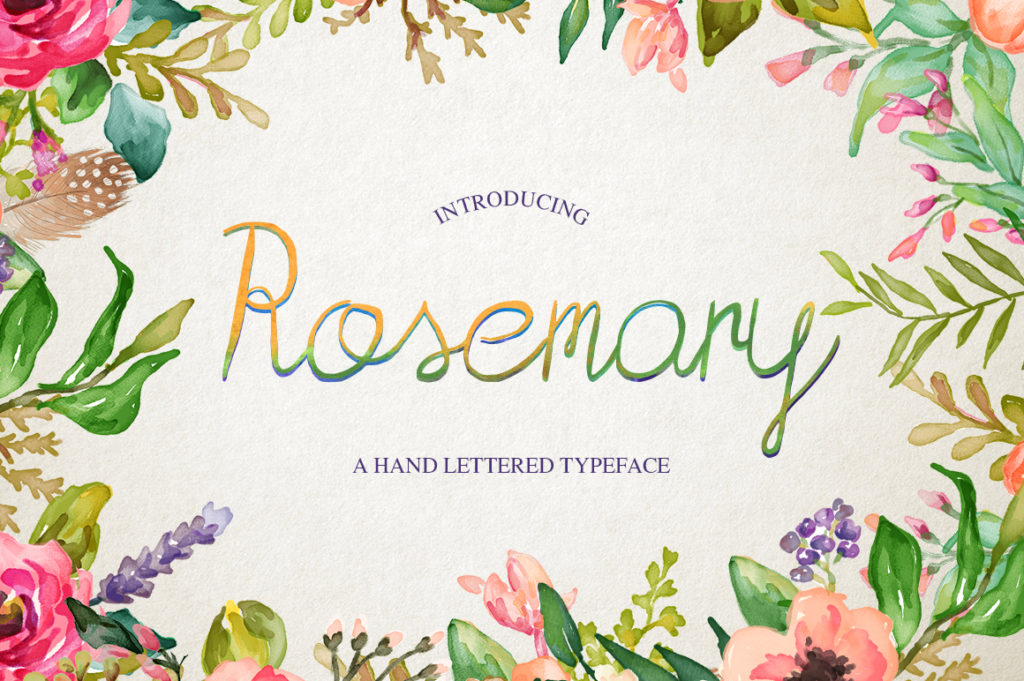 Rosemary Font: A Handwritten Typeface for Editorial Design
