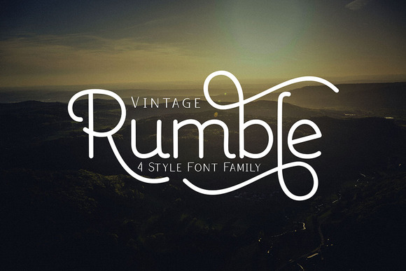 Rumble Family: A Romantic Monoline Font for Makers