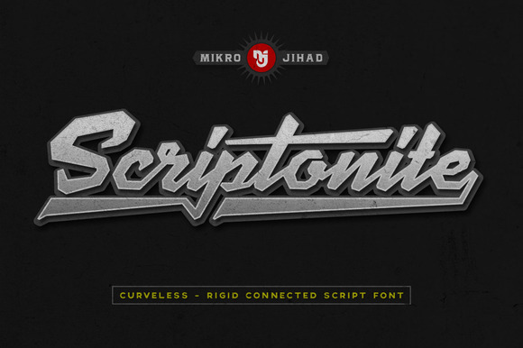 Scriptonite: A Rigid Script Typeface for Bold Editorial Design