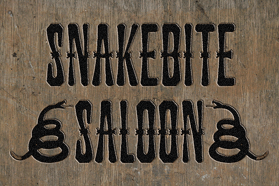 Snakebite Saloon: A Classic Western Display Font for Editorial Design